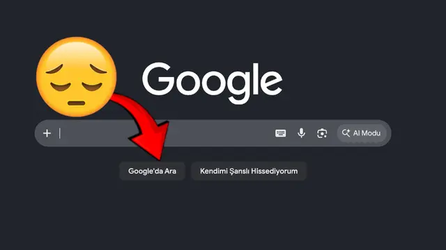 Google arama butonu kaldırma